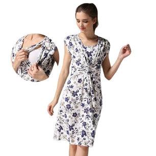 Women's V-Neck Spandex Sleeveless Breastfeeding Maternity Dress