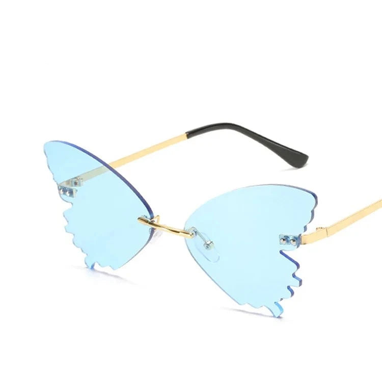 Women's Resin Frame Polaroid Lens Butterfly Shaped Sunglasses