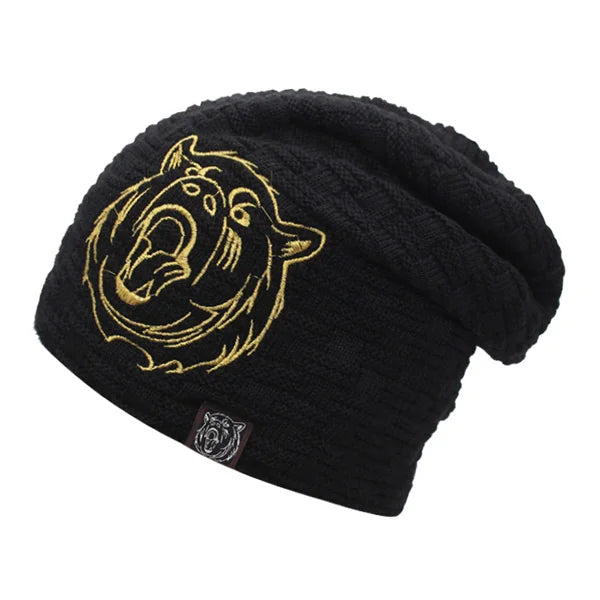 Men's Acrylic Skullies Beanies Printed Pattern Casual Warm Cap