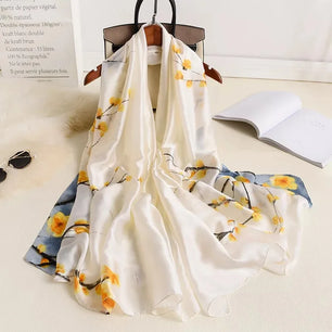 Women's Silk Neck Wrap Printed Pattern Trendy Beach Scarves