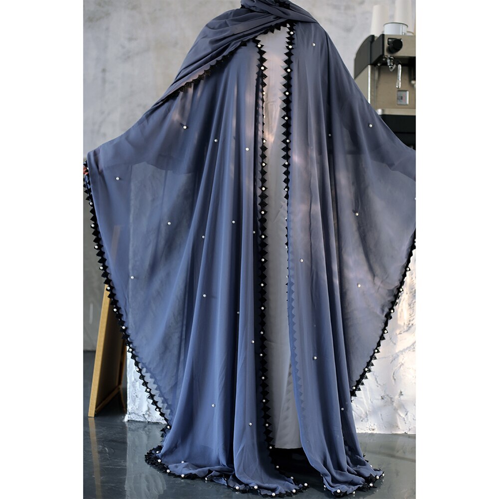 Women's Arabian V-Neck Polyester Full Sleeves Elegant Abaya