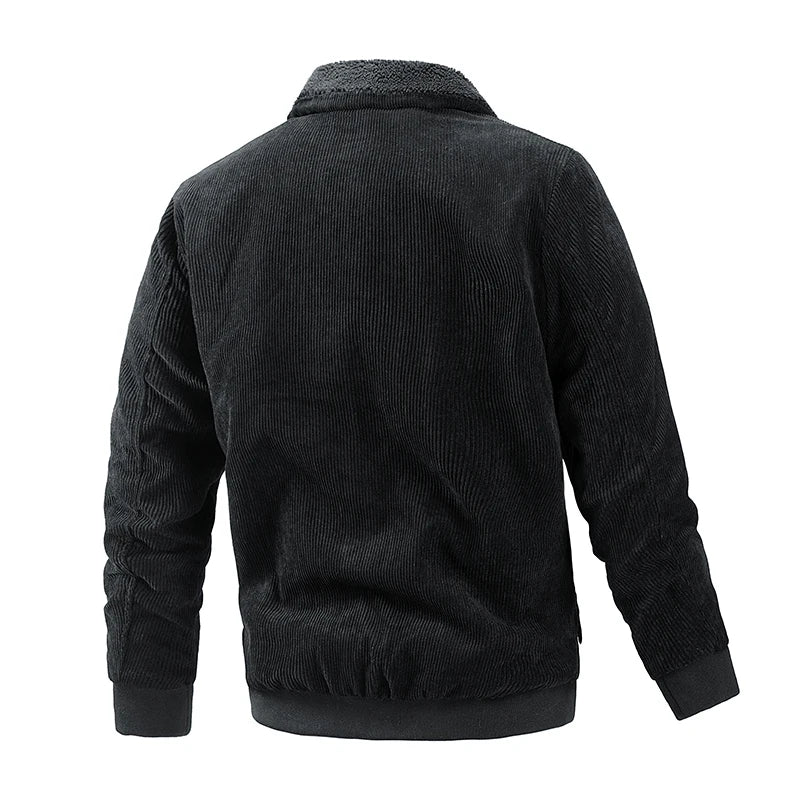 Men's Polyester Turn-Down Collar Long Sleeves Zipper Jacket