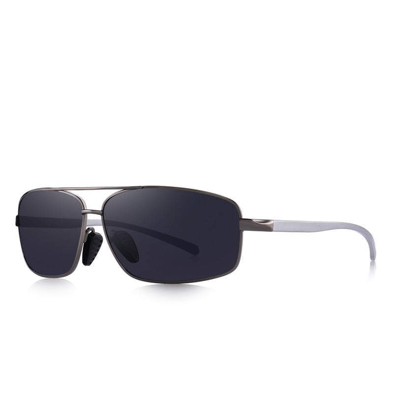 Men's Alloy Frame Rectangle Shaped Polarized UV400 Sunglasses