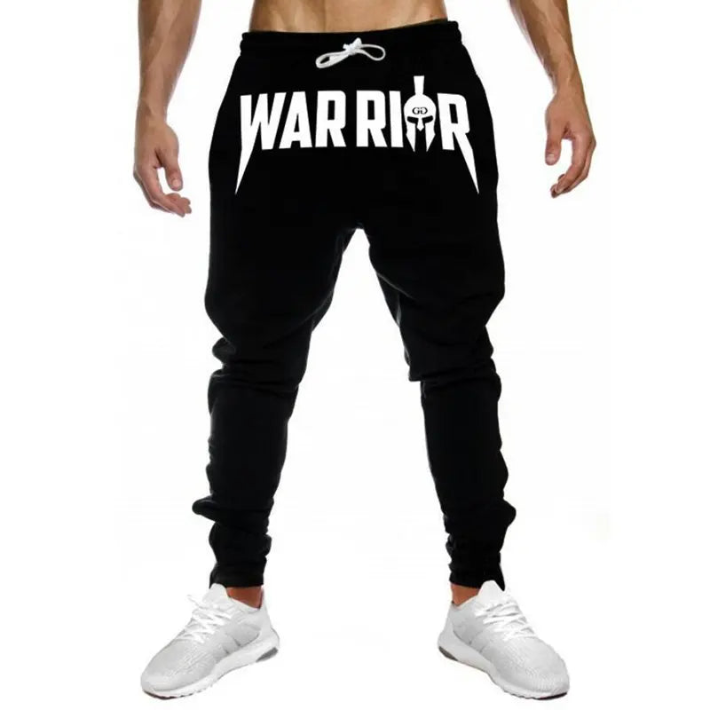 Men's Cotton Drawstring Closure Running Gym Sportswear Trousers