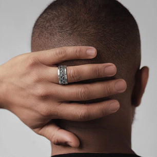 Men's Metal Stainless Steel Round Shaped Trendy Wedding Rings