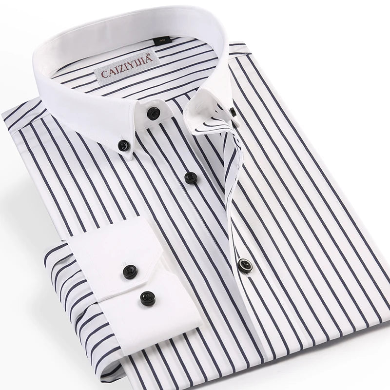 Men's Cotton Turn-Down Collar Full Sleeves Single Breasted Shirt