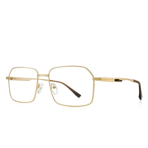 Men's Plastic Titanium Frame Full-Rim Rectangle Optical Glasses