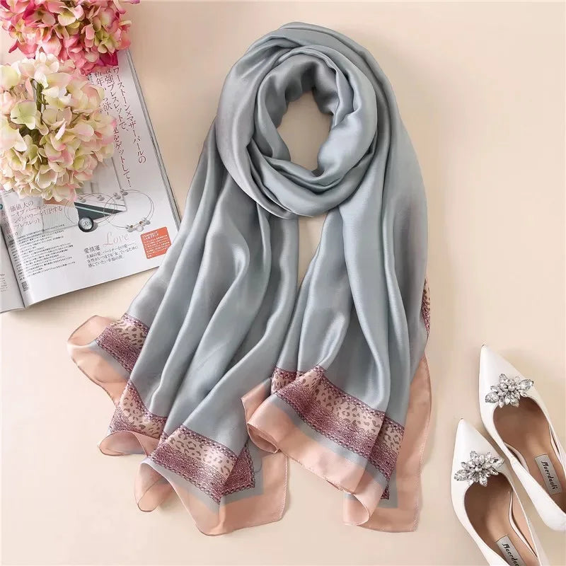 Women's Polyester Neck Wrap Printed Pattern Luxury Beach Scarves