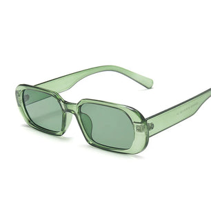 Women's Plastic Frame Acrylic Lens Rectangle Shaped Sunglasses