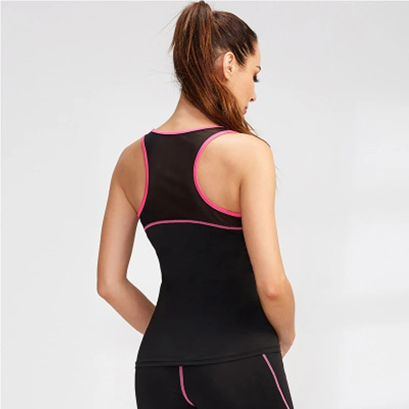 Women's Polyester O-Neck Sleeveless Breathable Yoga Workout Top