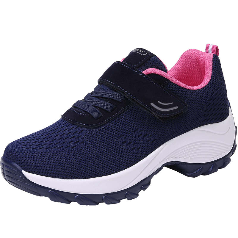 Women's Mesh Lace-Up Solid Pattern Walking Gym Running Shoes