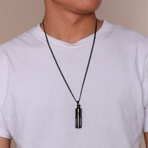 Men's Metal Stainless Steel Link Chain Geometric Pattern Necklace