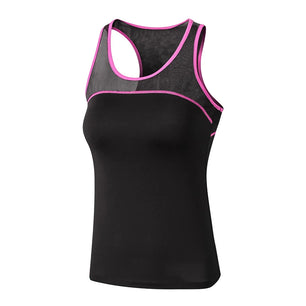 Women's Polyester O-Neck Sleeveless Breathable Yoga Workout Top