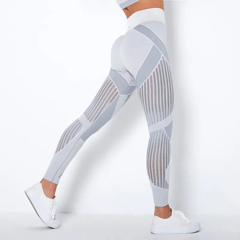 Women's Spandex High Waist Patchwork Seamless Sport Leggings