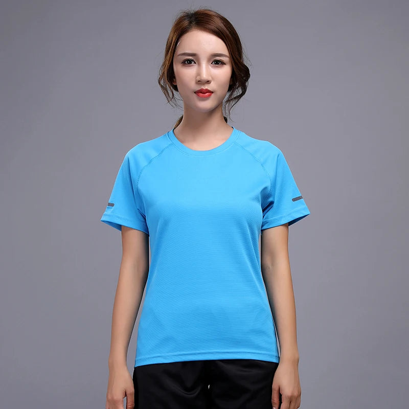 Women's Spandex O-Neck Short Sleeves Breathable Yoga Workout Top