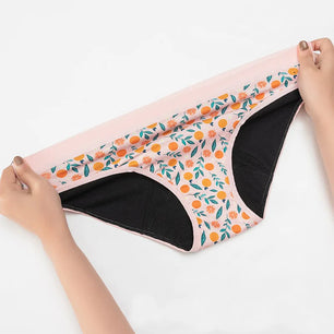 Women's Cotton Breathable Printed Antibacterial Leak-Proof Panties