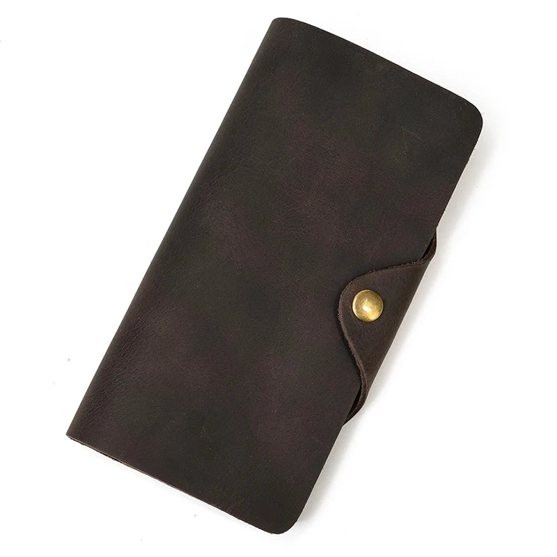 Men's Genuine Leather Solid Pattern Card Holder Casual Wallet