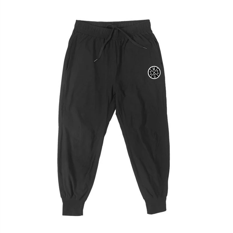 Men's Polyester Drawstring Closure Breathable Sports Trousers