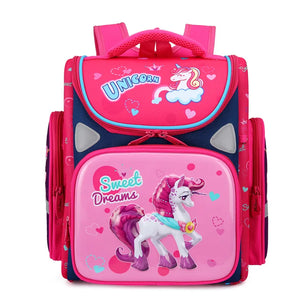 Kid's EVA Zipper Closure Cartoon Pattern Trendy School Backpack