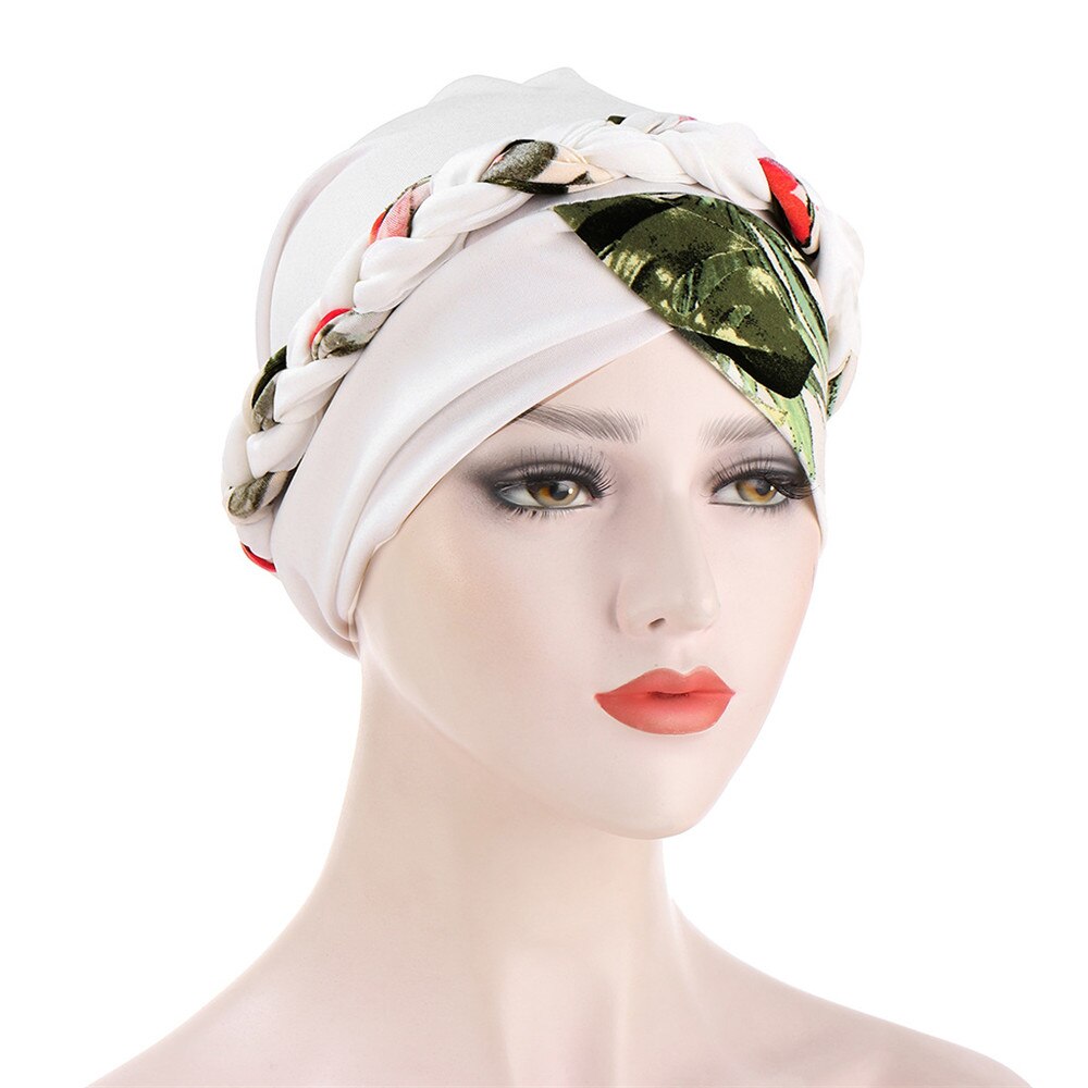 Women's Arabian Polyester Head Wrap Printed Pattern Turban Hijabs