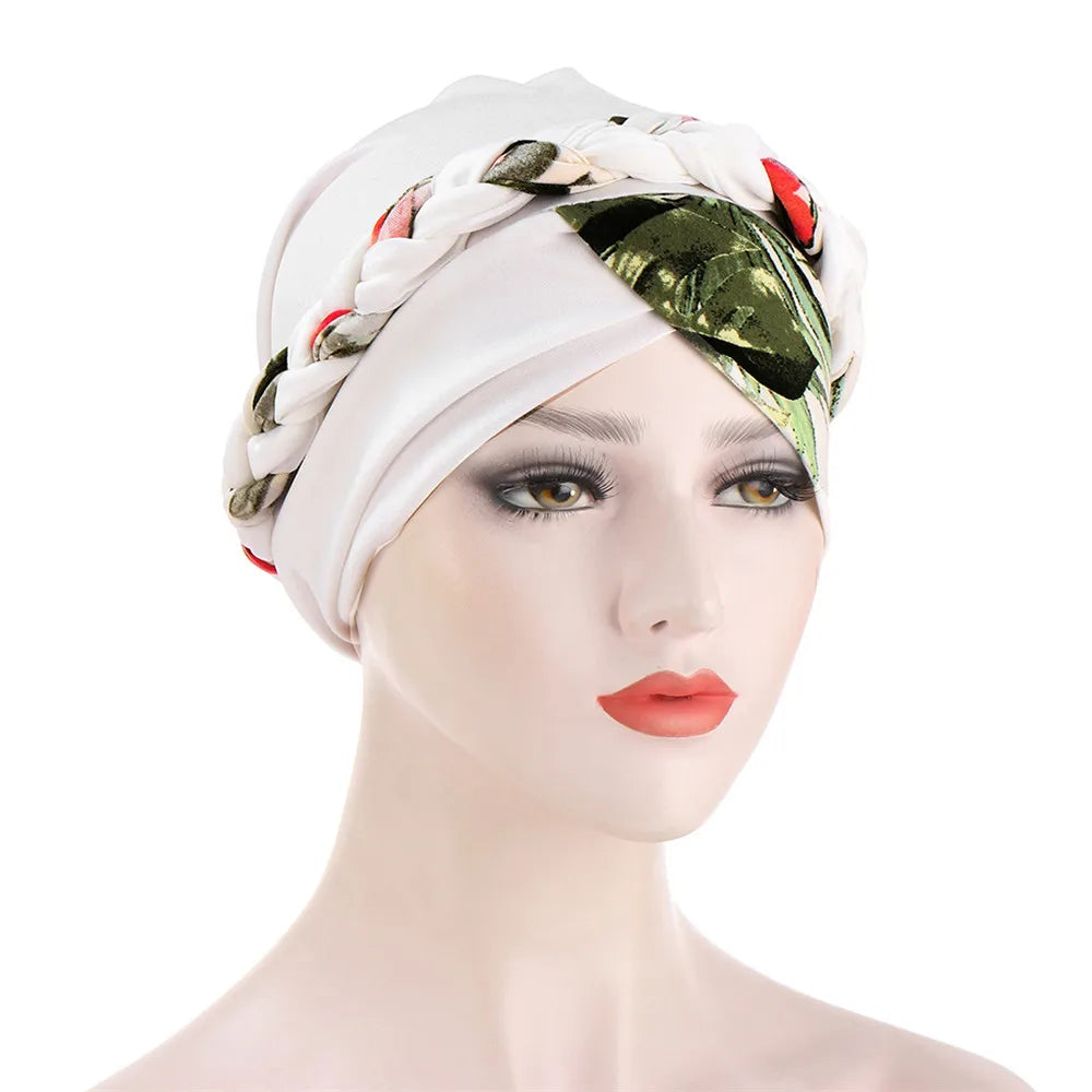 Women's Arabian Polyester Headwear Printed Pattern Casual Hijabs