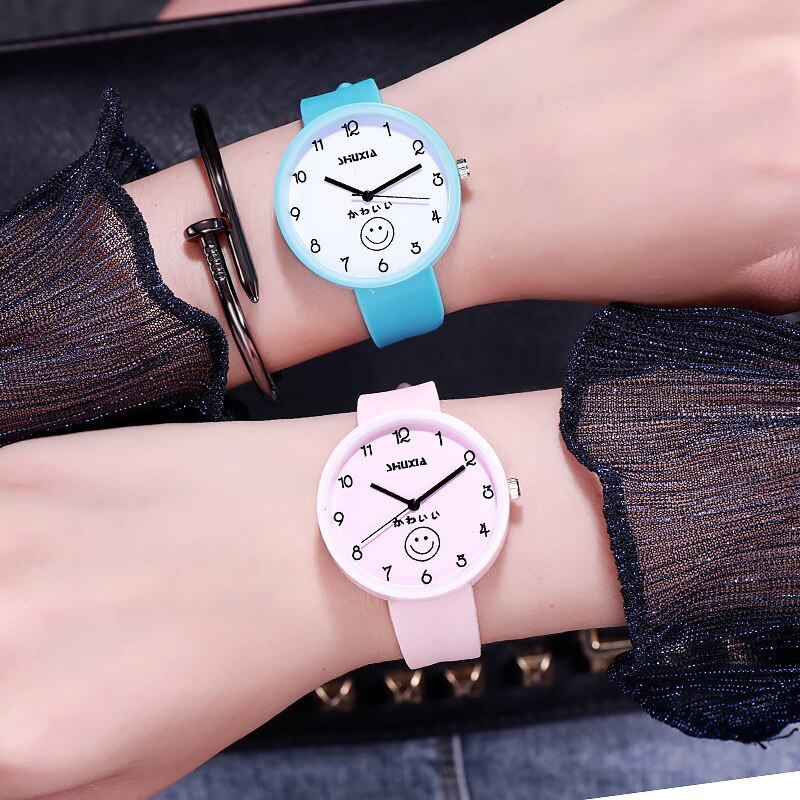 Kid's Alloy Case Buckle Clasp Round Shape Electronic Watch