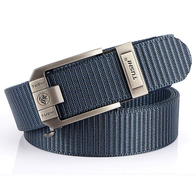 Men's Canvas Buckle Closure Solid Pattern Tactical Military Belts