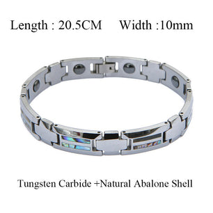 Men's Ceramic Stainless Steel Geometric Prong Setting Bracelet