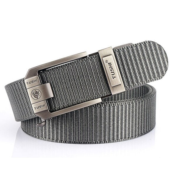 Men's Canvas Buckle Closure Solid Pattern Tactical Military Belts