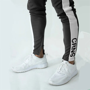 Men's Cotton Drawstring Closure Running Sportswear Trousers