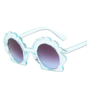 Kid's Plastic Frame Resin Lens UV400 Protection Round Sunglasses