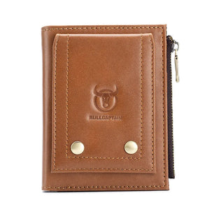 Men's Genuine Leather Card Holder Letter Pattern Trendy Wallets