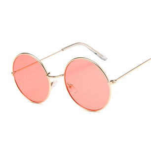 Women's Alloy Frame Polycarbonate Lens Round Shaped Sunglasses