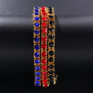 Men's Zinc Alloy Link Chain Toggle Clasp Closure Hip Hop Bracelet