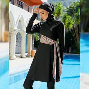 Women's Arabian Lycra Full Sleeves Trendy Modest Swimwear Dress