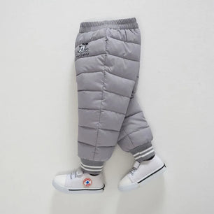 Kid's Polyester Elastic Waist Closure Solid Pattern Casual Trousers