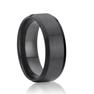 Men's Metal Titanium Steel Round Shaped Wedding Anniversary Ring