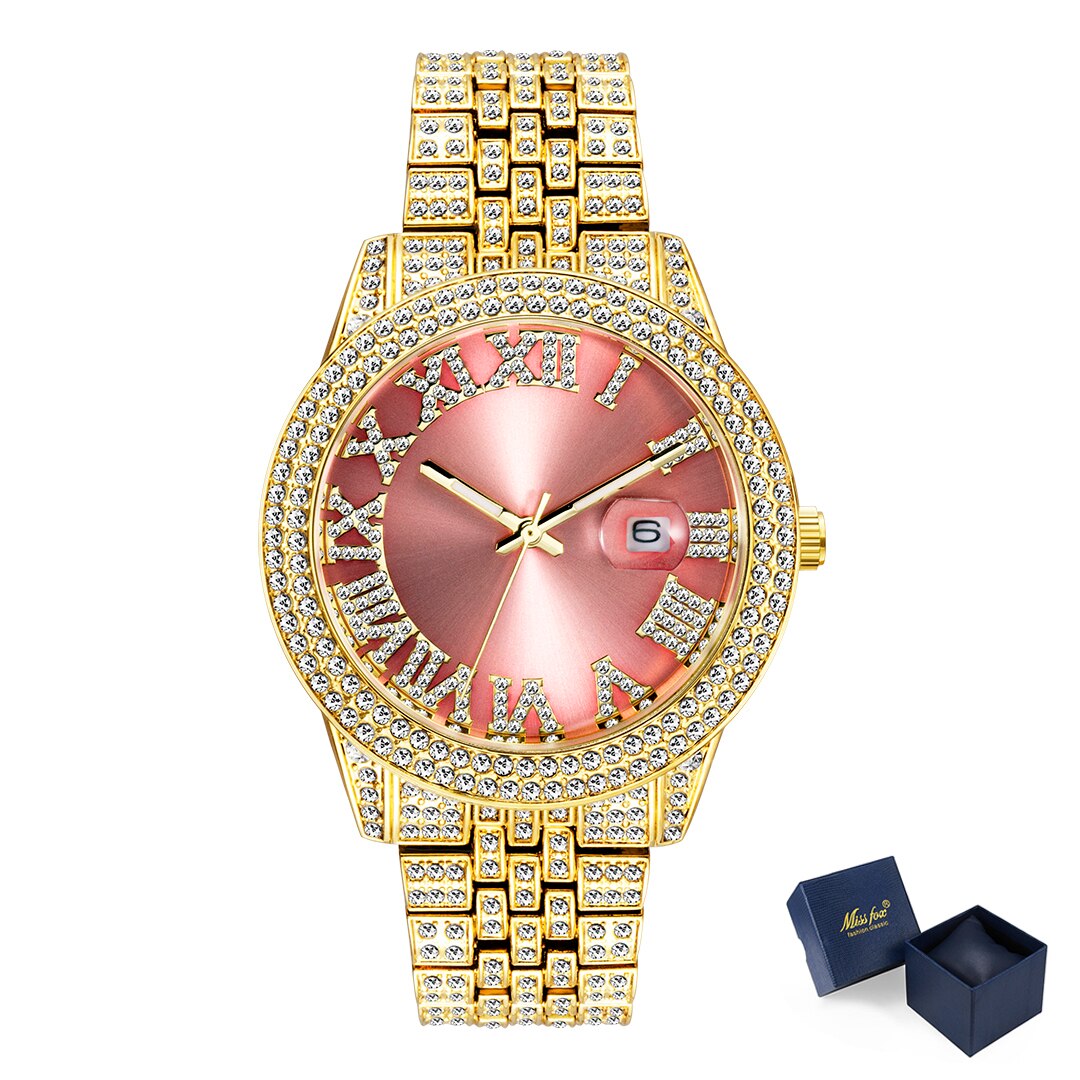 Women's Alloy Round Shaped Waterproof Luxury Quartz Party Watch