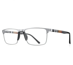 Men's Titanium Alloy Frame Full-Rim Square Shaped Trendy Glasses