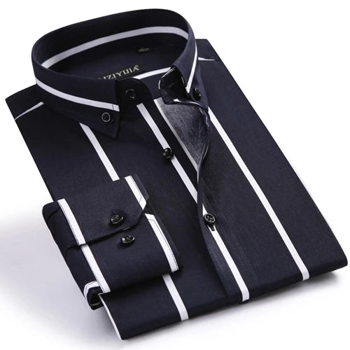 Men's Cotton Turn-Down Collar Full Sleeve Single Breasted Shirt