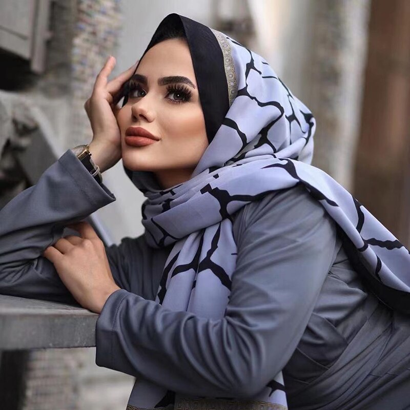 Women's Arabian Acetate Quick-Dry Head Wrap Casual Wear Hijabs