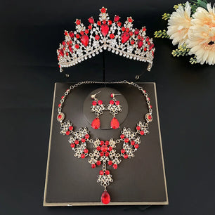 Women's Zinc Alloy Geometric Bridal Wedding Crown Jewelry Sets