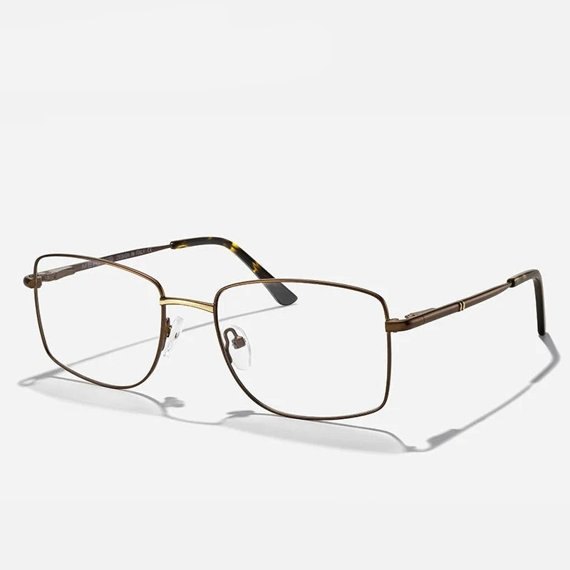 Men's Titanium Alloy Frame Full-Rim Square Shaped Trendy Glasses