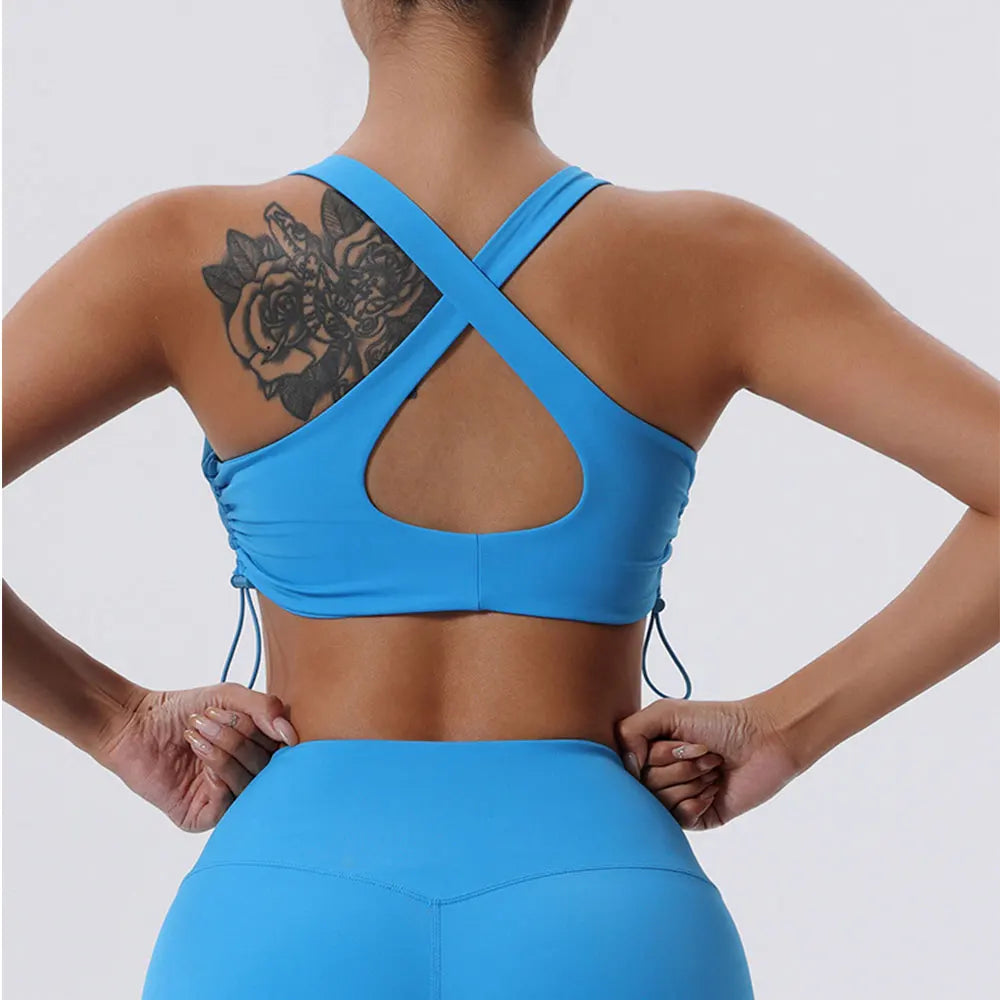 Women's Nylon Sleeveless Breathable Fitness Yoga Workout Crop Top