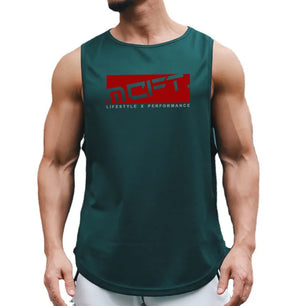 Men's O-Neck Sleeveless Quick Dry Compression Gym Wear Shirt