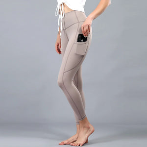 Women's Polyester Elastic Waist Full Length Solid Pattern Pant