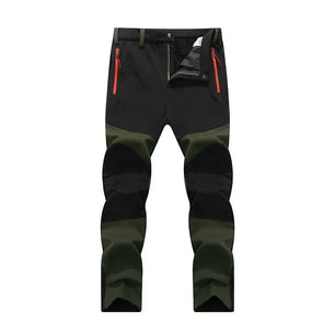 Men's Polyester Mid Waist Zipper Fly Closure Windproof Trousers