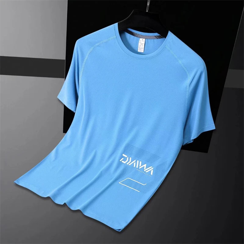 Men's Polyester Short Sleeve Pullover Closure Sportswear T-Shirt