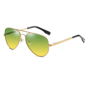Men's Alloy Frame TAC Lens Oval Shaped Night Vision Sunglasses