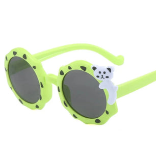 Kid's Polycarbonate Frame Round Shaped UV400 Trendy Sunglasses